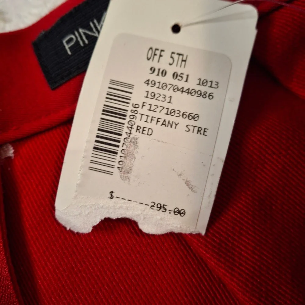 Pink‎ Tartan Tiffany Red Pleated A-Line Stretch Skirt Womens Size 8 Pockets NWT